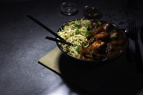 Chilli Paneer With Noodle And Fried Rice