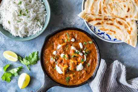 Shahi Paneer Half Plain Rice Half 3 Lache Paratha