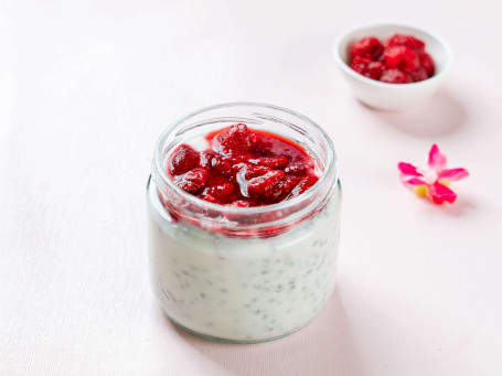Baked Yoghurt Pudding With Chia Seed And Marinated Berries (Feel Good Jars)