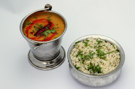 Dal Tadka Steam Preparation Rice Meal
