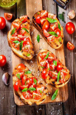 Classic Italian Bruschetta With Cherry Tomato (4 Pcs)