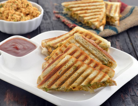 Grilled Cheese Paneer Bhurji Sandwich