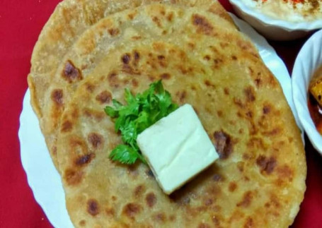 2 Chawal Pyaaz Parantha Raita Sweet