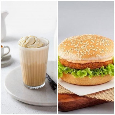 Crispy Masala Burger Cold Coffee