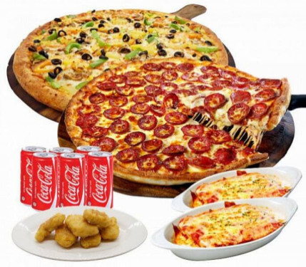 6 Pizza De Frango Picante (7 Polegadas) 6 Pacote De Frango 6 Coca-Cola