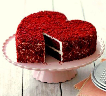 Red Velvet Heart Shape Cake [450 Grams]