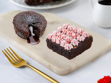 Bolo Red Velvet Brownie Choco Lava