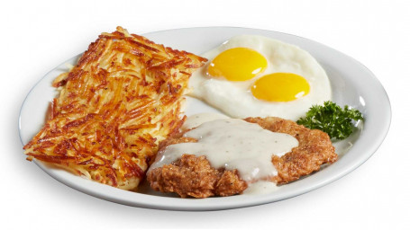 Country Fried Beef Steak Eggs