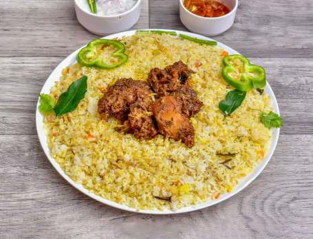 Beef Biriyani (Served With Raita And Pickle.