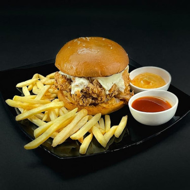 Double Crunchy Fried Chicken Burger