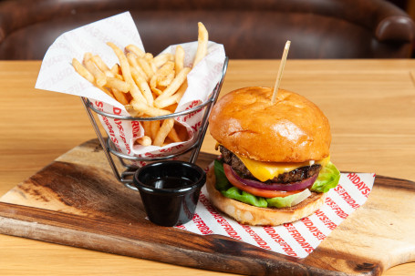 Fridays Trade; Signature Glaze Single Stack Burger And Fries