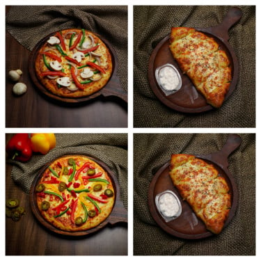 Veg Pizza Jumbo Combo-Family Meal