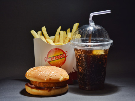 Aloo Tikki Burger Coffee Thums Up (300 Ml) Small Fries