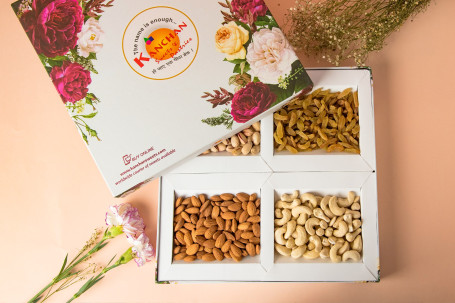 Cheerful Floral Dry Fruit Gift Pack