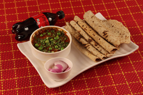 Mutton Keema Matar Pure 5 Tawa Roti Cold Drink Salad