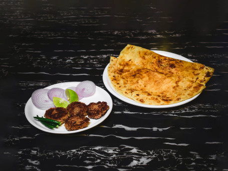 Galawati Mutton Kebab Paratha Combo (4 Kebab And 2 Paratha)