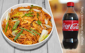 Veg Hot Garlic Noodles (Full) Coke 250 Ml Pet Bottle