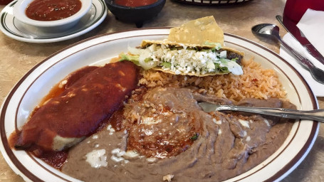 11. One Chile Relleno, One Taco, Rice And Beans