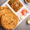 2 Pcs Aloo Paratha With Chole Curd