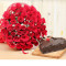 Red Roses N Heart Cake Duo