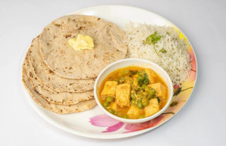 Matar Paneer 4 Tawa Roti Rice