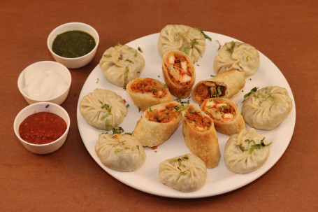 Special Veg Momos 8 Pcs Veg Spring Roll 6 Pcs