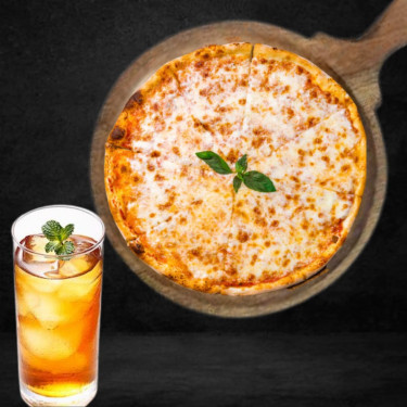 Classic Margherita Pizza [8 Inch] With Mint Whole Ice Tea