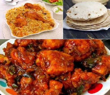 Chicken Biryani+Chilly Chicken+Roti