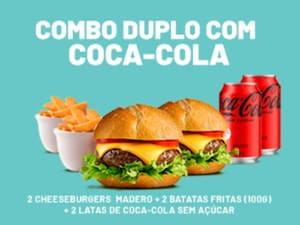 Combo Promocional Madero Duplo Coca Cola Sem Açúcar