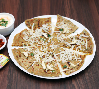 Cheese Chutney Paratha Jain