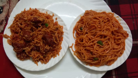 Manchurian Noodles With Manchurian Rice
