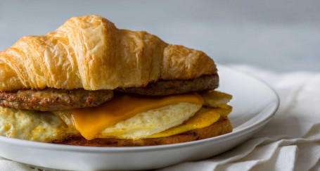 Meat, Egg, and Cheese Breakfast Croissant