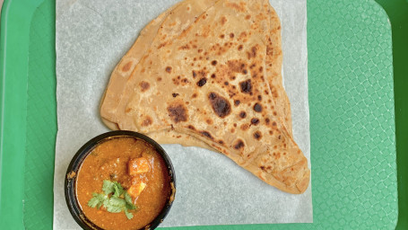 Paneer Masala With 2 Parathas