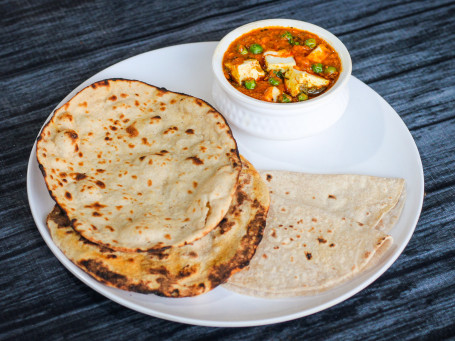 Mattar Paneer 4 Tandoori Or Tawa Roti Achar Salad