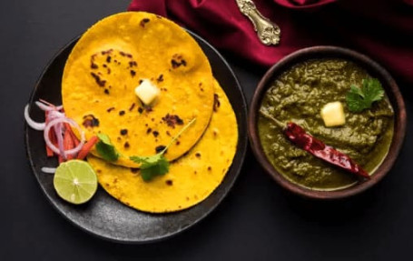 Sarso Ka Saag With 2 Makka Roti