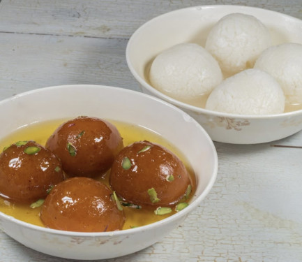 (5 Pcs) Rasgulla (5 Pcs) Gulab Jamun