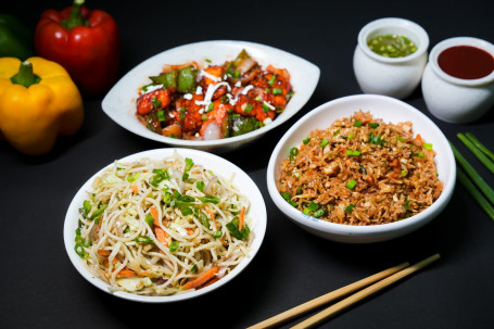 Noodles Fried Rice Chilly Paneer