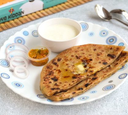 2Pcs Aloo Paratha Curd