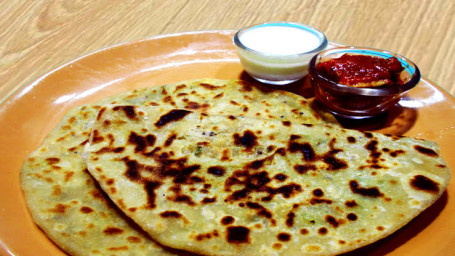 3 Aloo Cheese Paratha With Curd