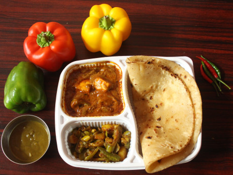 Plain Paratha With Kadhai Paneer