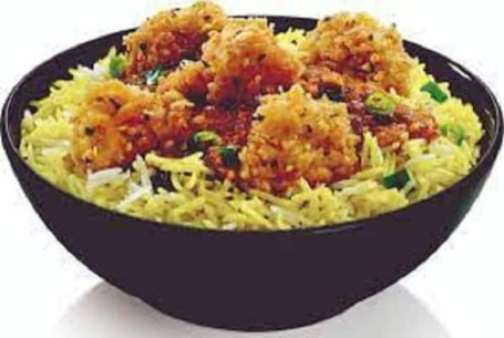 Rice Bowl With Chicken Popcorn