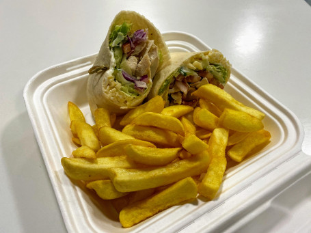 Chicken Breast Wrap With Chunky Chips