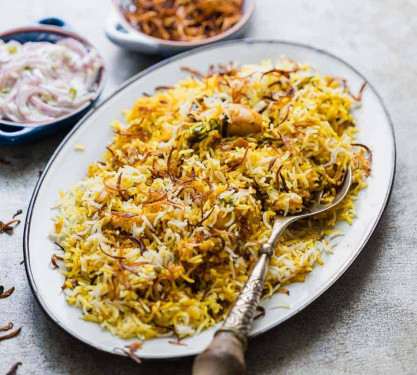 Chicken Biryani Raita Chicken Gravy