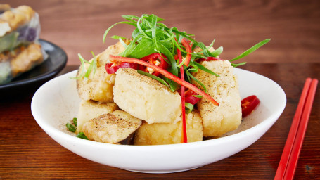 Salt And Pepper Tofu And Eggplant