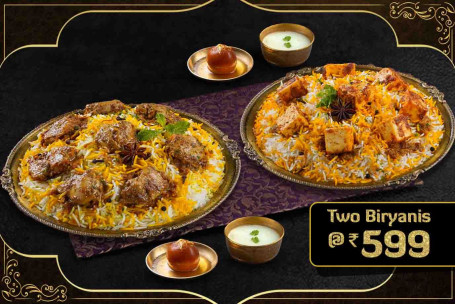 [2 Biryanis @599] Lazeez Bhuna Biryani Zaikedaar Paneer Biryani