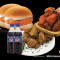 2 Crispy Chicken Burger Chicken Kebab Pepper Chicken 2 Soft Drink(200 Ml Each)