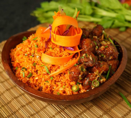 Schezwan Veg Manchurian Fried Rice