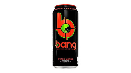 Bebida Energética Bang Peach Mango 16 Onças.