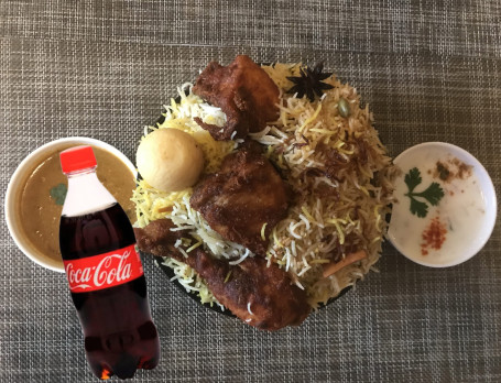 Chicken Fry Piece Biryani With Coke(250Ml)