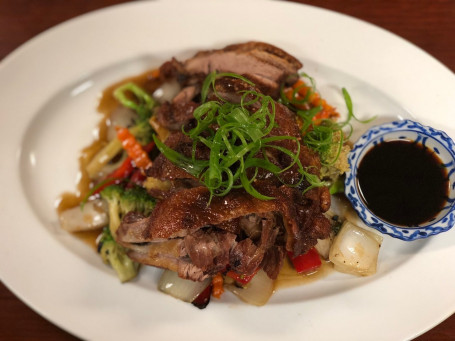 Roast Duck Boneless With Stir Fried Mixed Veggies